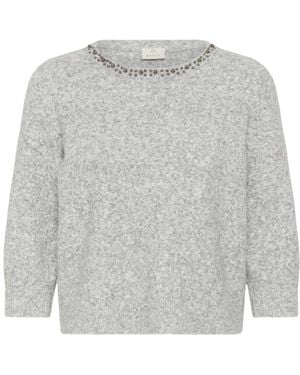 Kaffe Rundhals-Strickware - Grau