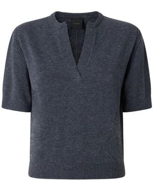 Pinko V-Neck Knitwear - Blu