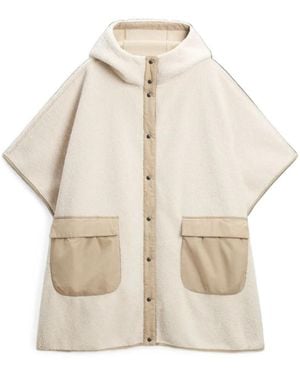 Woolrich Jassen ,Nylon Sherpa Cape - Naturel