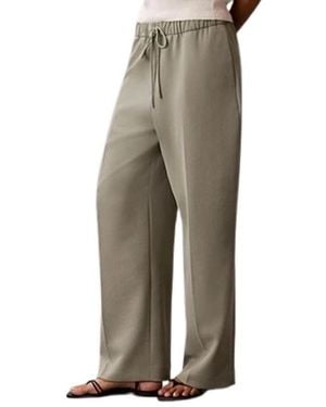 Calvin Klein Wide Trousers - Natural