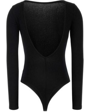 Agolde Tops ,Zwart ,Katoen Bridget V-Back Bodysuit