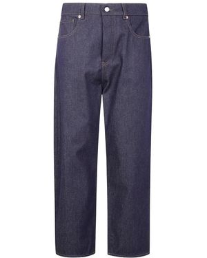 Drole de Monsieur Baggy Raw Denim Jeans - Blau