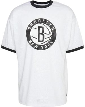KTZ Brooklyn Nets Nba Logo Mesh Tee - Weiß