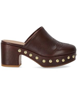 Duccio Del Duca Heeled Mules - Marrón