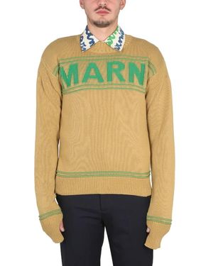 Marni Round-Neck Knitwear - Verde