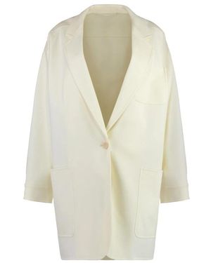 Max Mara Single-Breasted Coats - White