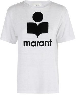 Isabel Marant Schwarz-Weißes Logo T-Shirt