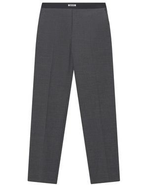 MSGM Rechte Broek - Grijs