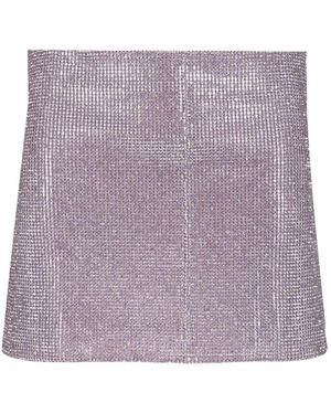 Self-Portrait Metal Mesh Skirt - Paars