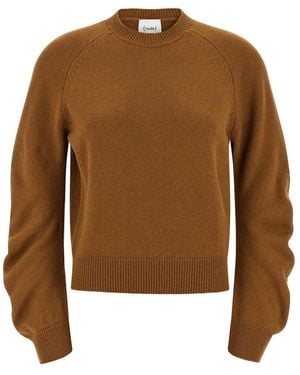 Nude Round-Neck Knitwear - Marron