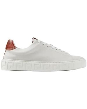 Versace Greca Leren Sneakers - Wit