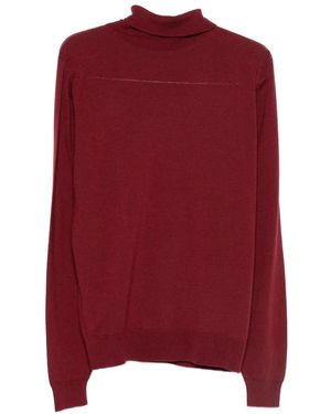 John Smedley Truien & Vesten ,Rood ,Rode Coltrui Trui Fijne Brei