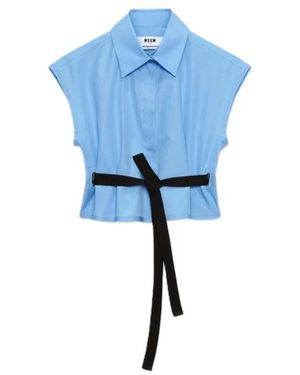 MSGM Camicie in cotone - Blu