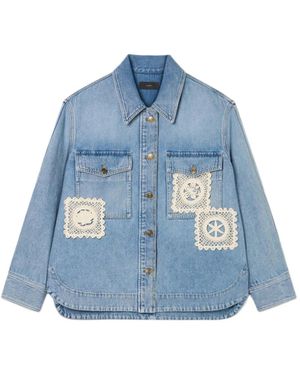 Alanui Island Diary Denim Overshirt - Blau