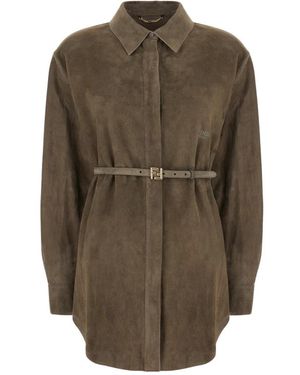 Fendi Suède Overhemd - Groen