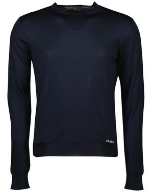 Prada Blaue Seidenpullover Frühling-Sommer 2025