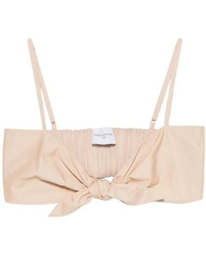 Isabelle Blanche Tops ,Top Met Knoopdetail - Roze