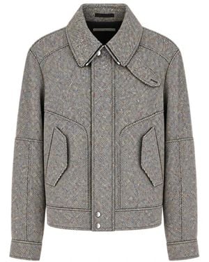 Dries Van Noten Tweed Jackets - Gris