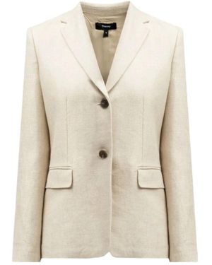 Theory R leinenblazer mit taschen - Natur