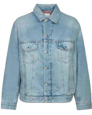 Acne Studios Jassen ,Blauw ,Denim Relaxed Fit Denim Jas