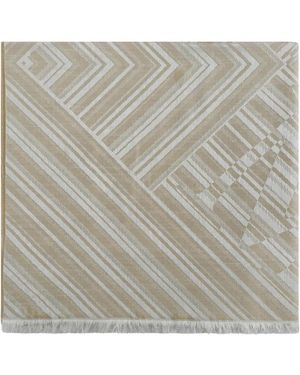 Max Mara Jacquard-Schal Aus Wolle Und Seide - Grau