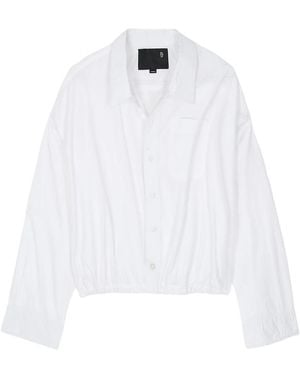 R13 Overhemden ,Wit ,Katoen Crossover Shirt