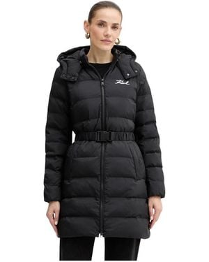 KARL LAGERFELD Lichtgewicht Lange Puffer - Zwart