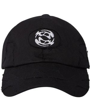 Rombaut Accessoires ,Zwart ,Katoen Katoenen Twill Logo Baseballpet