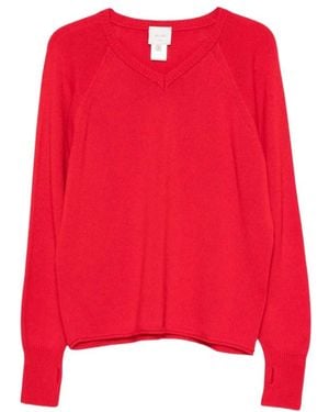 Alysi V-Neck Knitwear - Red