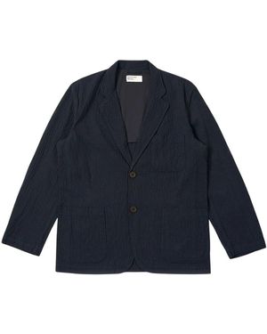 Universal Works Jassen ,Blauw ,Katoen Two Button Jacket Ospina Cotton