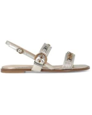 Pinko Flat Sandals - Metálico