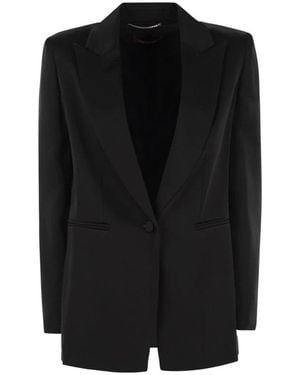 Max Mara Enkelrijig Wollen Blazer - Zwart