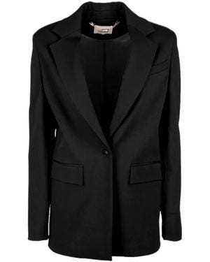 Fracomina Chaqueta Mujer Sintética, Estilo Fr 24Sj 3010W66901, Mujer, Talla - Negro