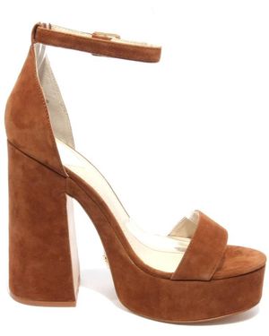 Windsor Smith Tan Wildleder Sandalenschuh Mit Absatz - Braun