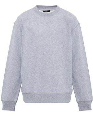 Balmain Hoodies & Sweatvesten ,Grijs ,Katoen Logo Sweatshirt - Blauw