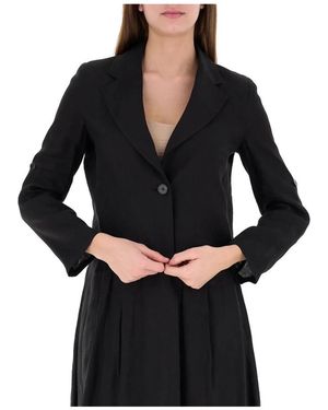 Marella Jassen ,Zwart ,Linnen Papiro Jacket