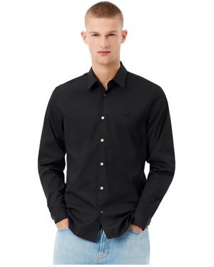 Lacoste Popeline Stretch Overhemd - Zwart