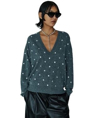 Circus Hotel V-Neck Knitwear - Azul