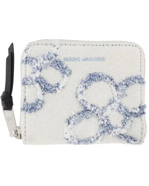 Marc Jacobs Accessoires ,Blauw ,Denim Daisy Denim Mini Compact Wallet