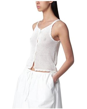 DUNST Sleeveless Tops - White