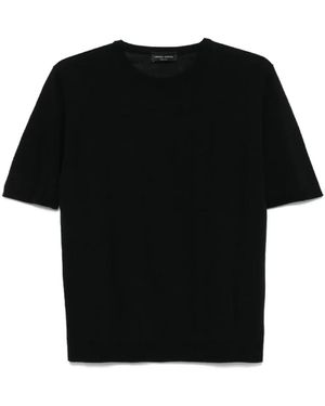 Roberto Collina Klassisches Schwarzes T-Shirt Girocollo Ss25