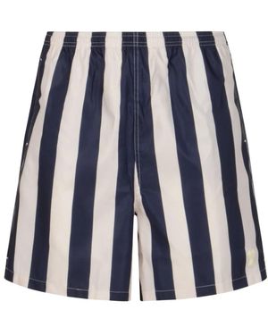 Ami Paris Long Stripes Badeanzug - Blau