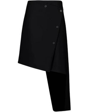 Courreges Oblique Polywool Rock - Schwarz
