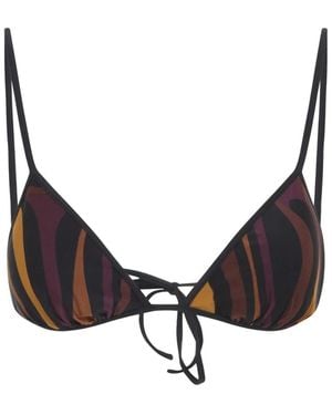 PUCCI Badmode ,Veelkleurig ,Iride Print Bikini Top - Bruin