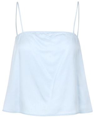 Grifoni Hellblaue baumwolle schulterpolster top