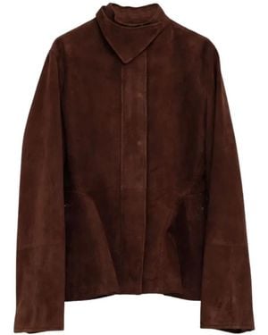 Alaïa Leather Jackets - Brown