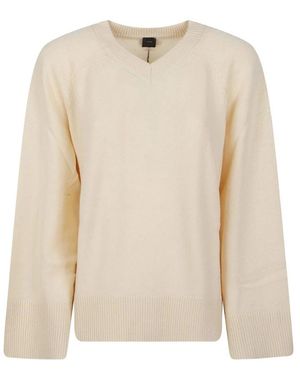 Pinko V-Neck Knitwear - Neutre