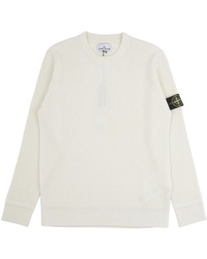 Stone Island Round-Neck Knitwear - White