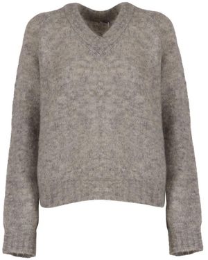Aspesi V-Neck Knitwear - Grigio