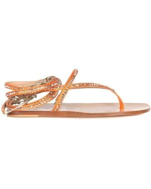 Eddy Daniele Flat Sandals - Marrón